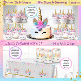 RainMeadow unicorn tablecloth brightens tables with pastel hues.