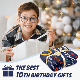 Rakoviol double-digits birthday blanket offers warmth for celebrations and bedtime