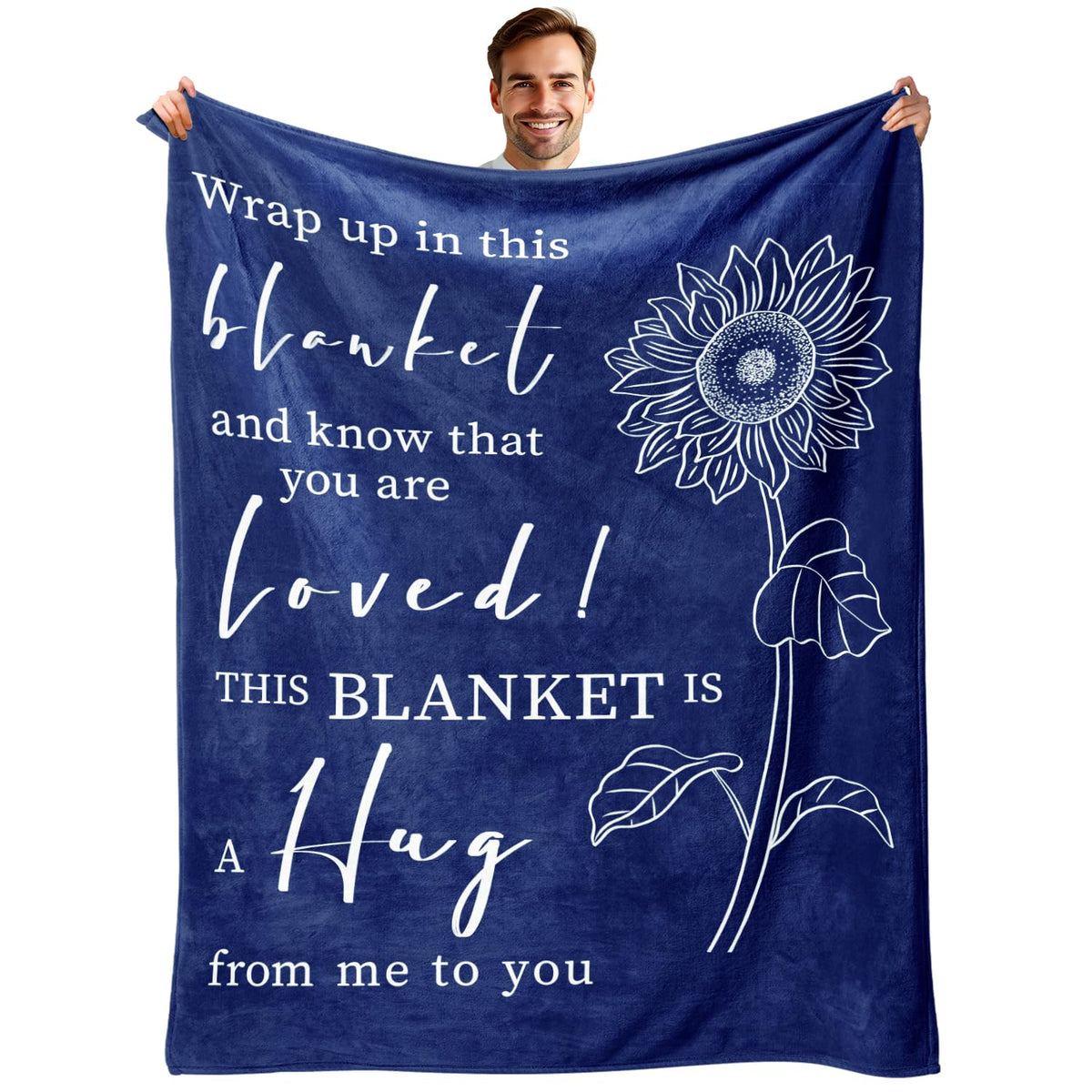 Rakoviol Get Well Blanket with sunflower design for warm, uplifting comfort.