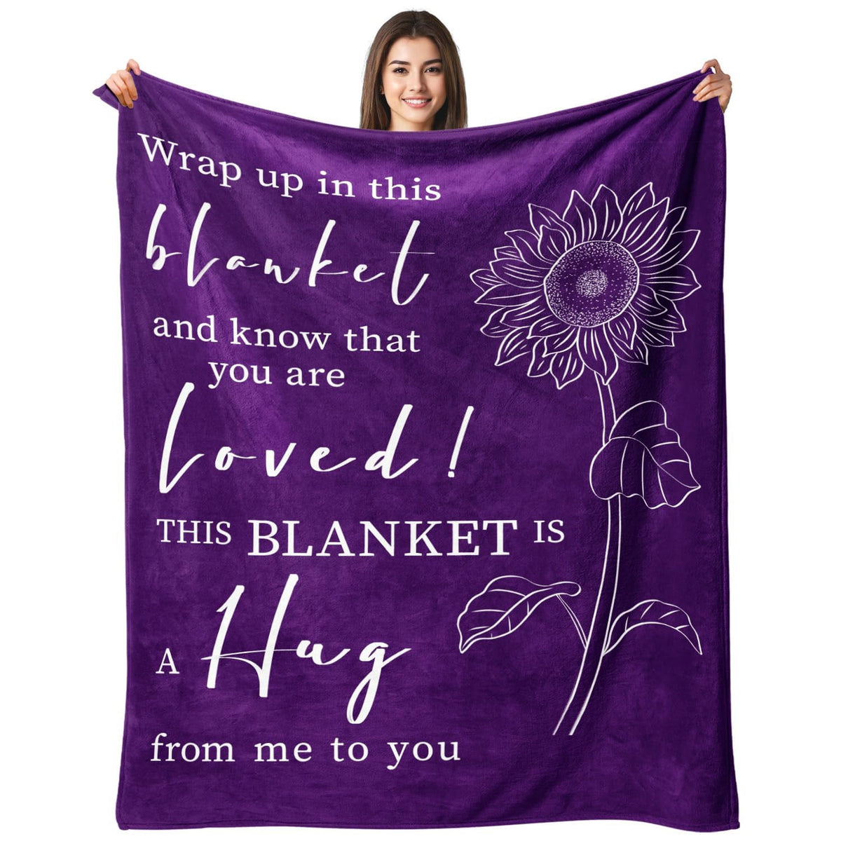 Rakoviol Get Well Hug Blanket with sunflower design offers comforting warmth after surgery.