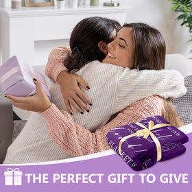 Rakoviol inspirational blanket featuring uplifting words to boost morale during recovery.
