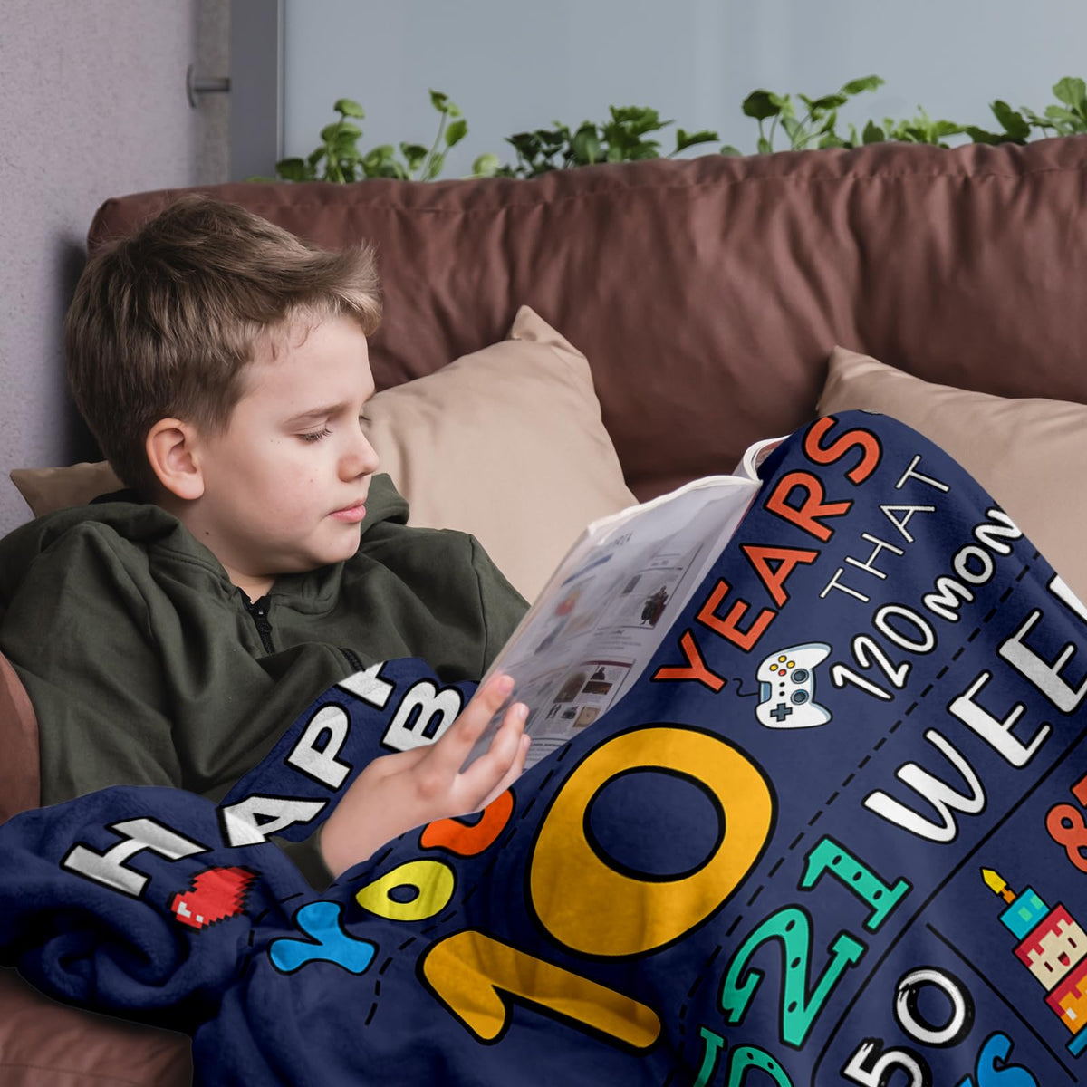 Rakoviol soft cozy blanket enhances storytime and movie nights
