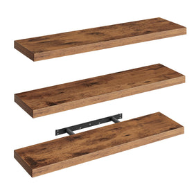 RALGEND 3-piece floating shelves with invisible brackets for stylish storage.