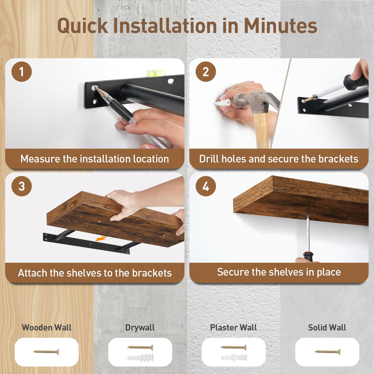 RALGEND floating shelves invisible brackets deliver clean lines and secure mounting