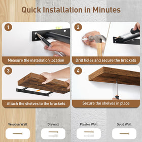 RALGEND floating shelves invisible brackets deliver clean lines and secure mounting