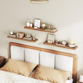 Each shelf supports up to 22 pounds with strong brackets.