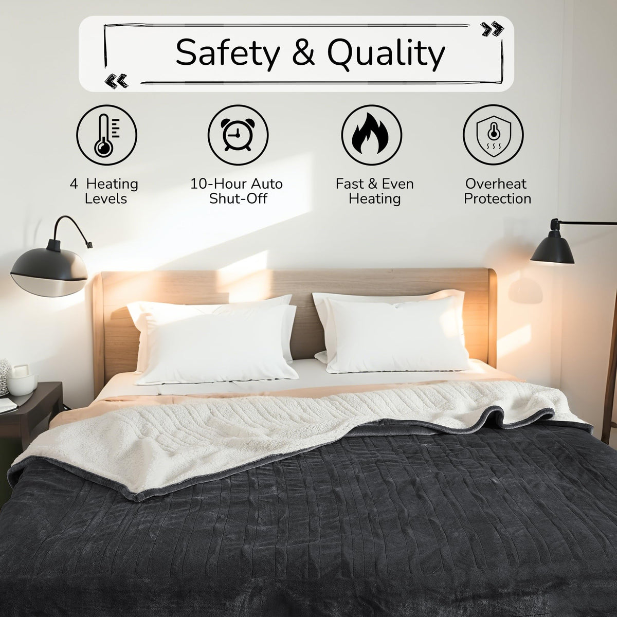 Ideal for bedrooms and living rooms as a comforting, cozy upgrade.