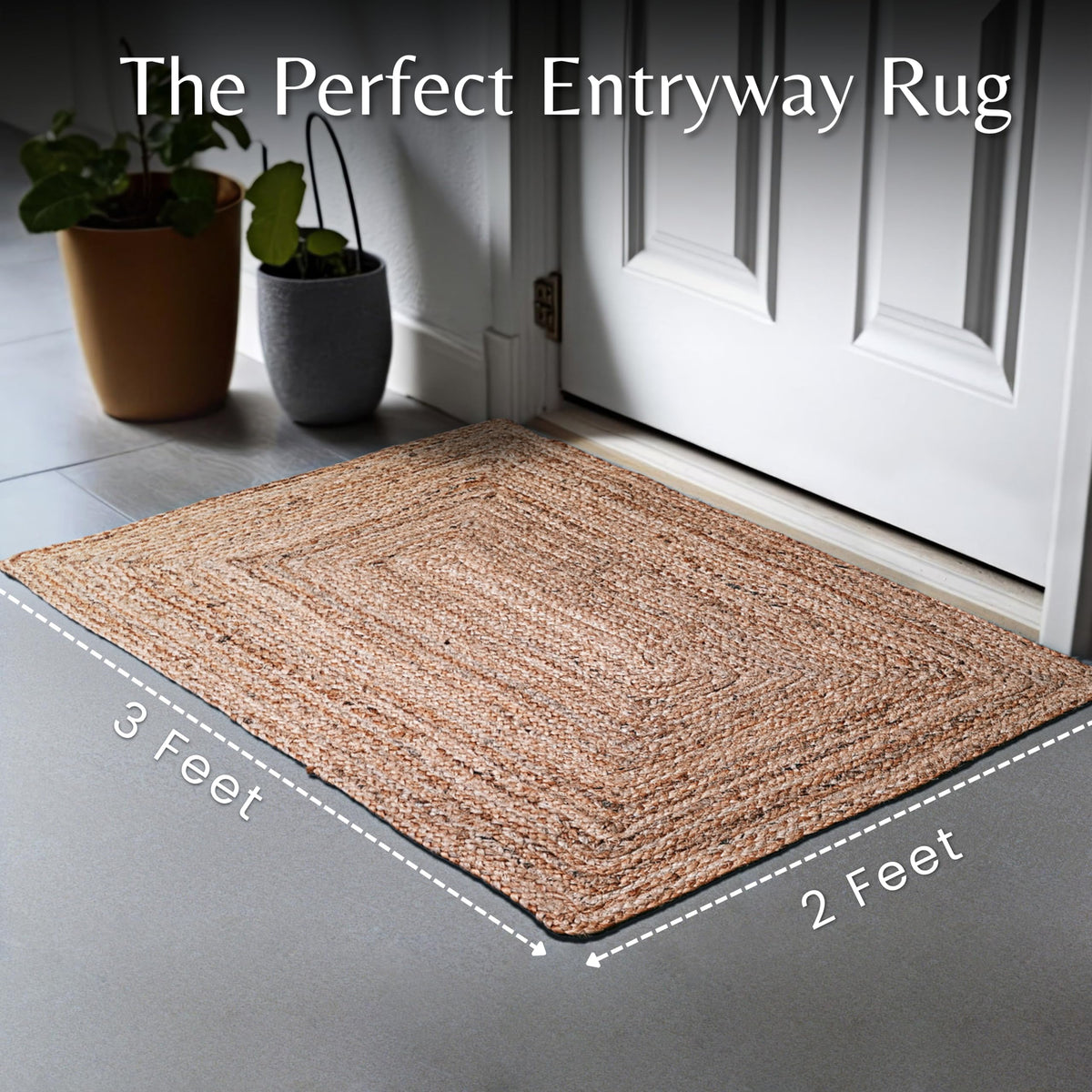 Ramanta Home 24x36 braided rug in natural color complements any living space.