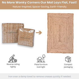 Ramanta Home braided rug in entryway supports high-traffic protection with natural durability.