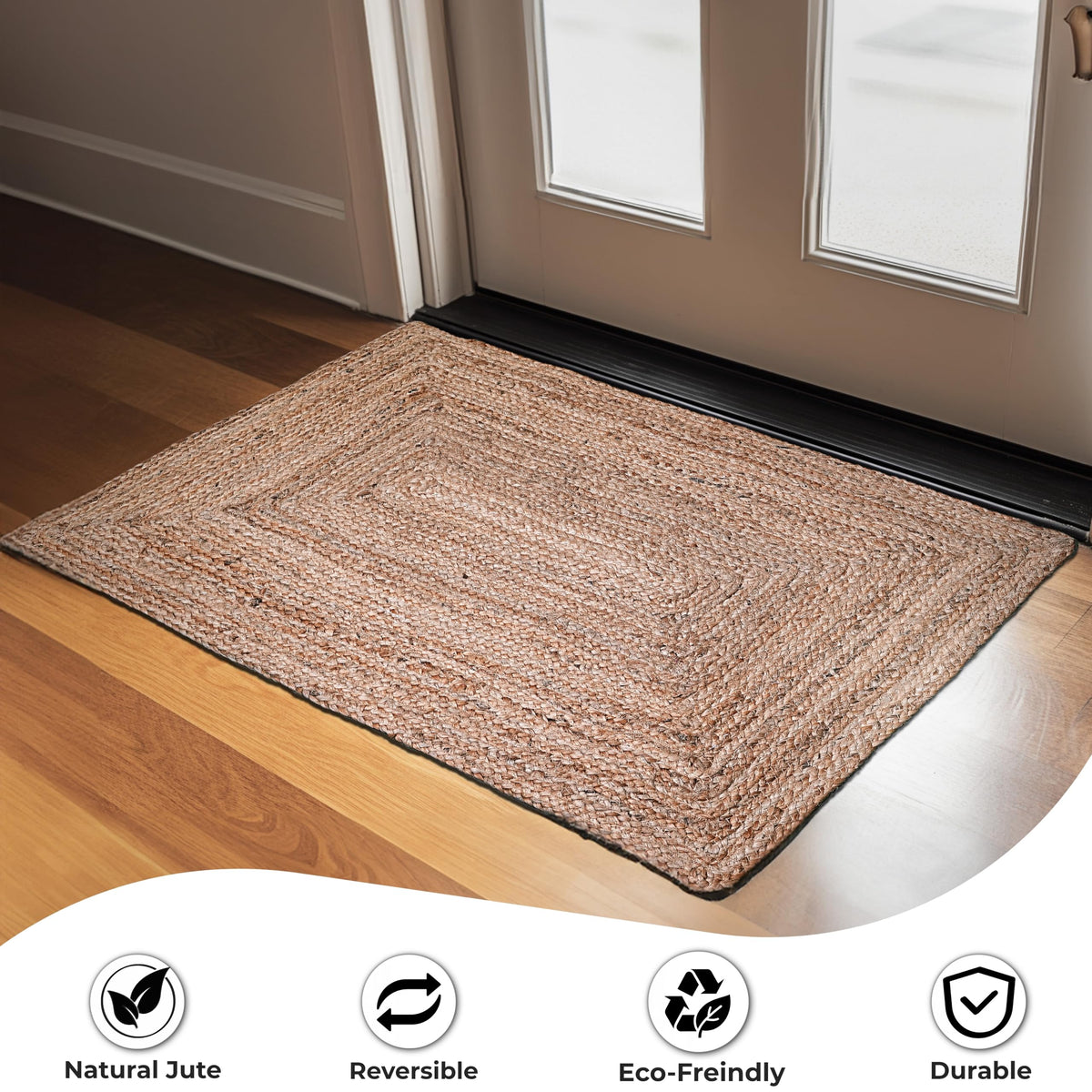 Ramanta Home braided rug in living room setup enhances warmth and casual style.