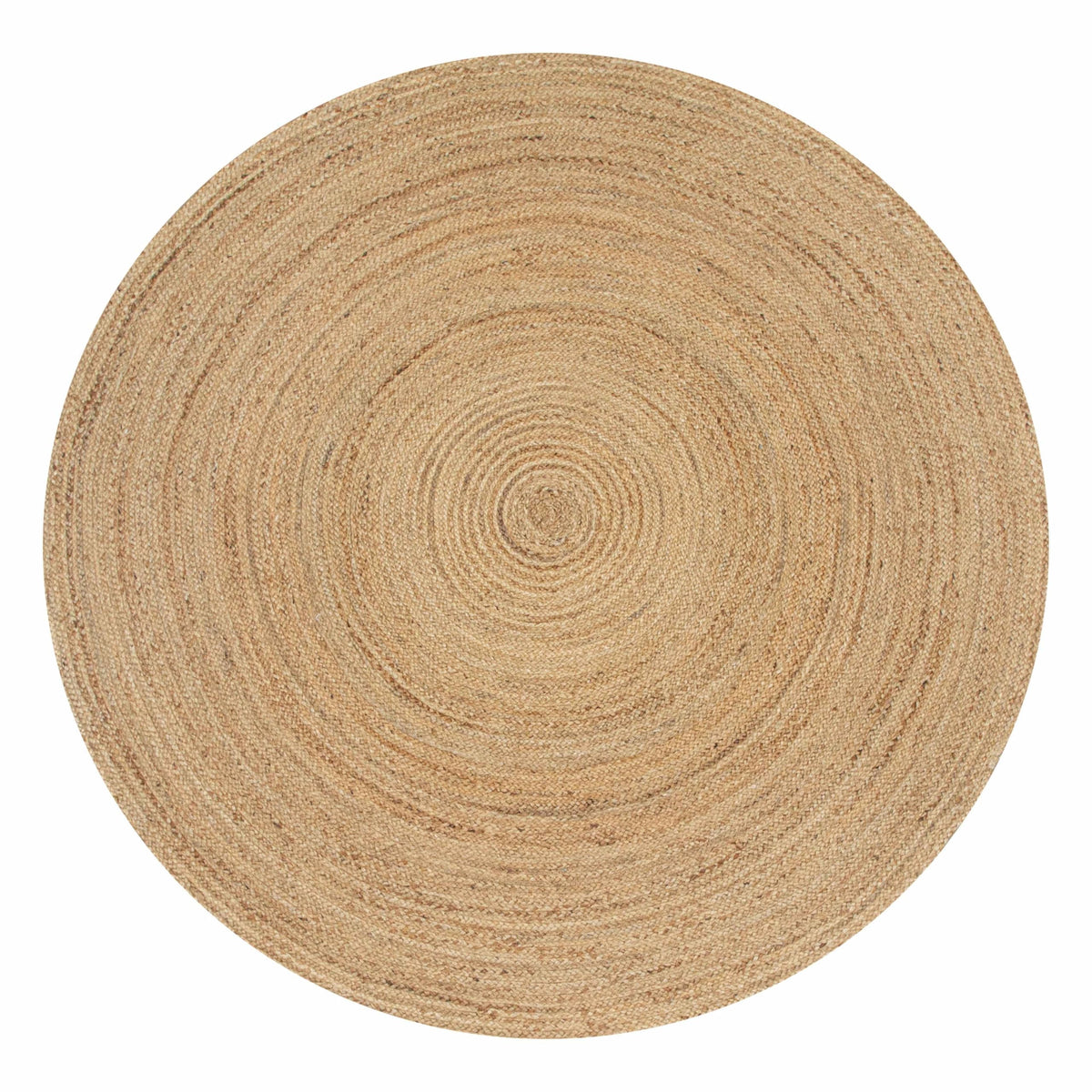 Ramanta Home round jute rug adds warmth to living and dining areas