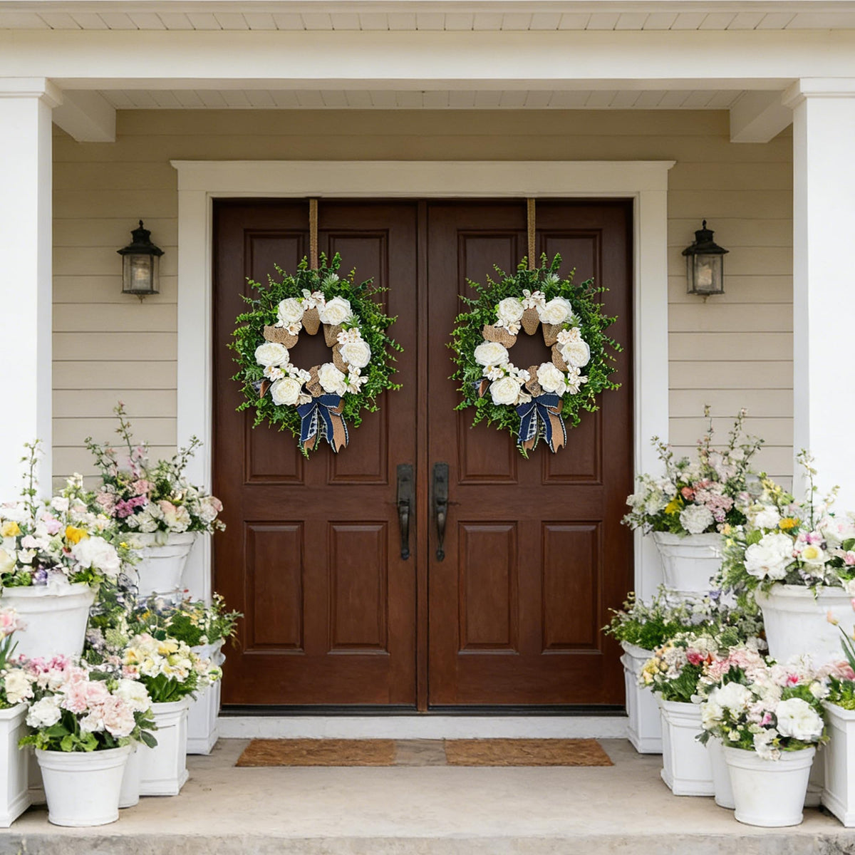Ramblion eucalyptus leaf detail adds natural greenery and depth.