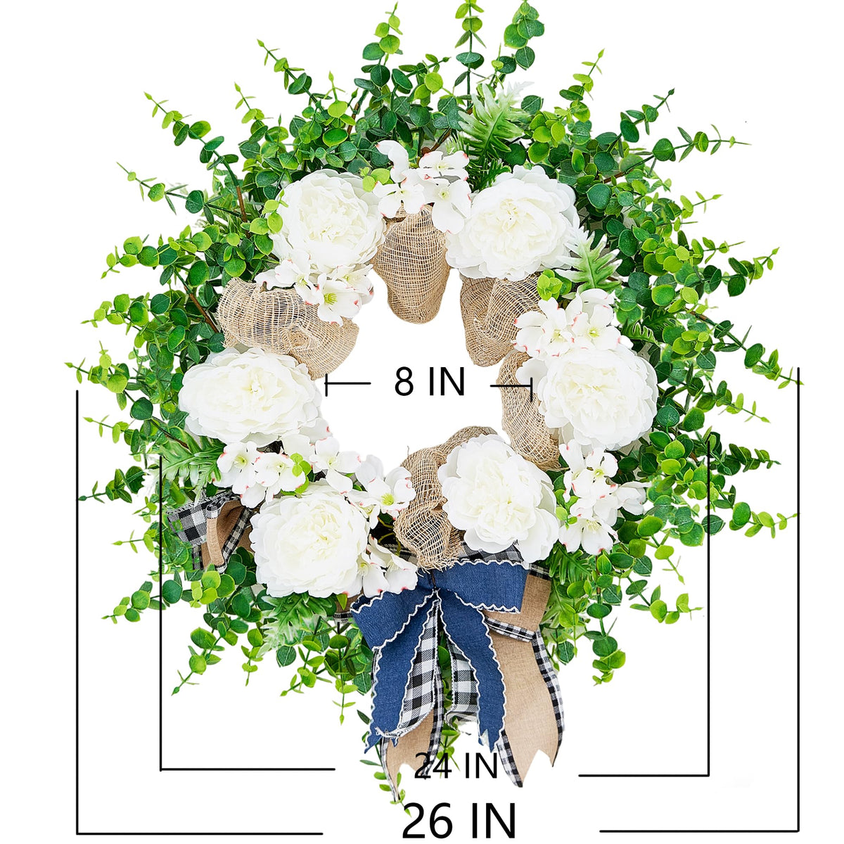 Ramblion porch-ready wreath greets guests with warm welcome.