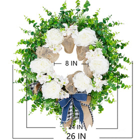 Ramblion porch-ready wreath greets guests with warm welcome.