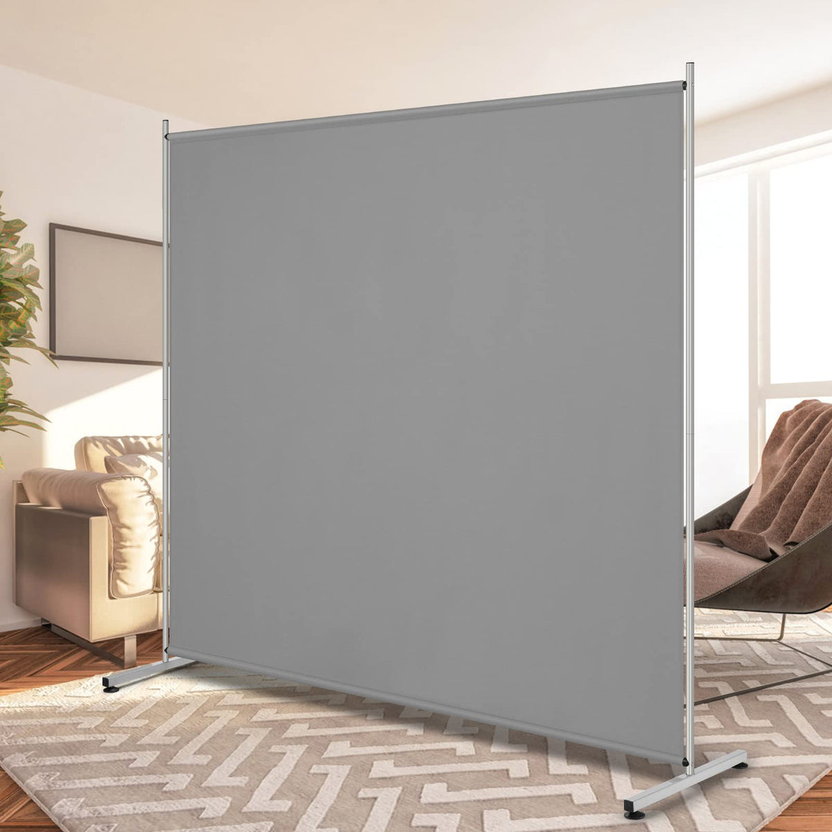 RANTILA single large panel divider front view for office privacy.