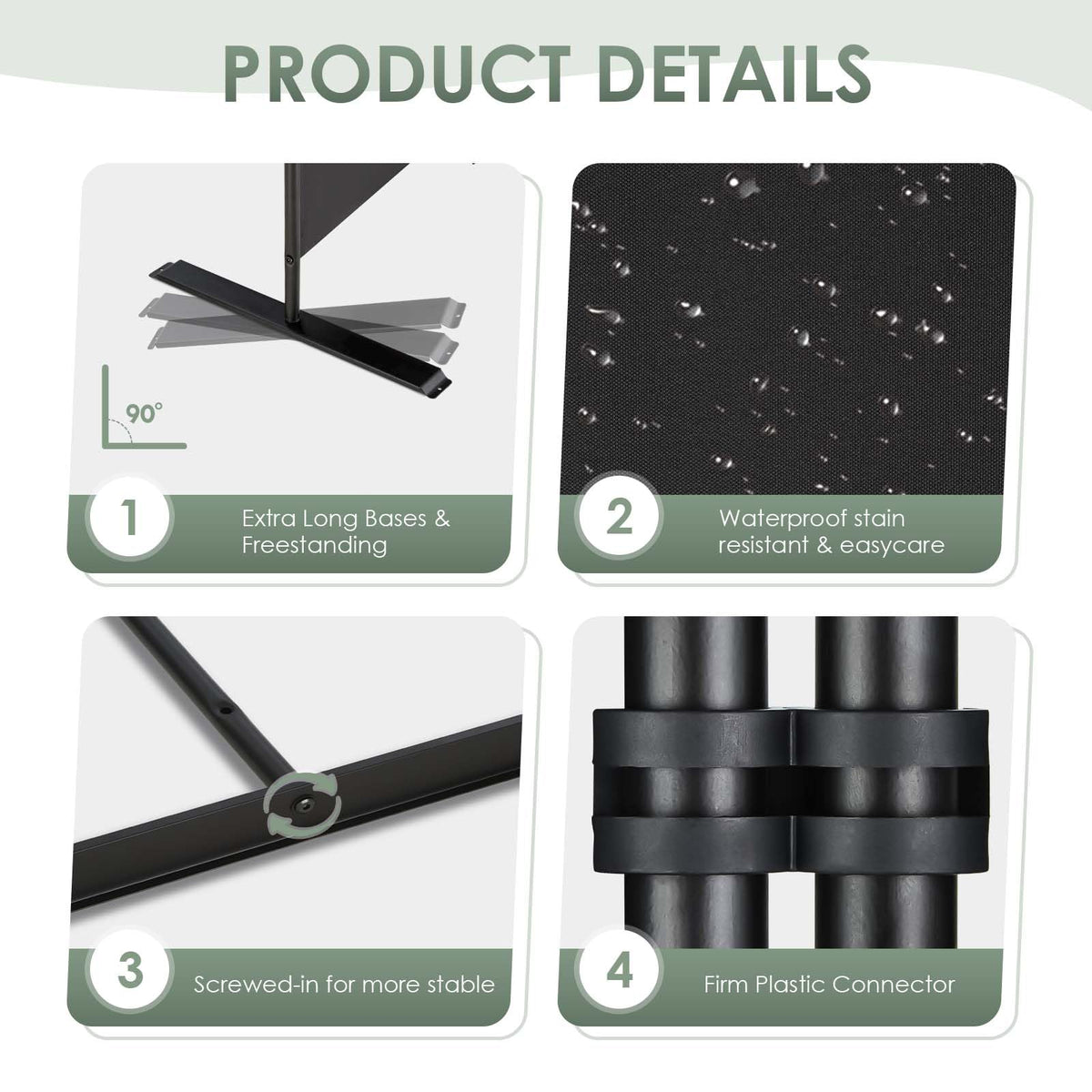 RANTILA wide foot pads for stable placement