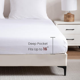 Ranunculus queen fitted sheet with 16-inch deep pocket for secure fit