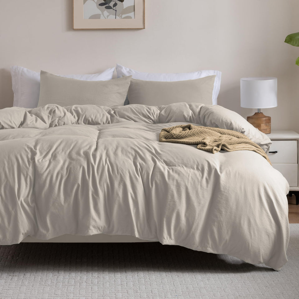Ranunculus washed linen duvet cover queen size with soft, smooth texture for restful nights.