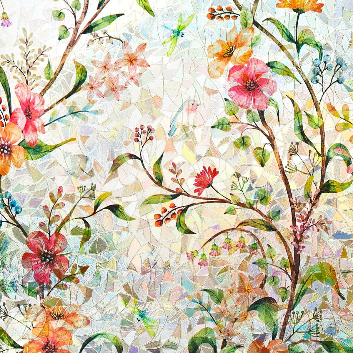Ranzdn Rainbow Pattern window film brightens glass while adding privacy.
