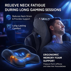 RaoRanDang neck pillow with double straps stays secure for different heights