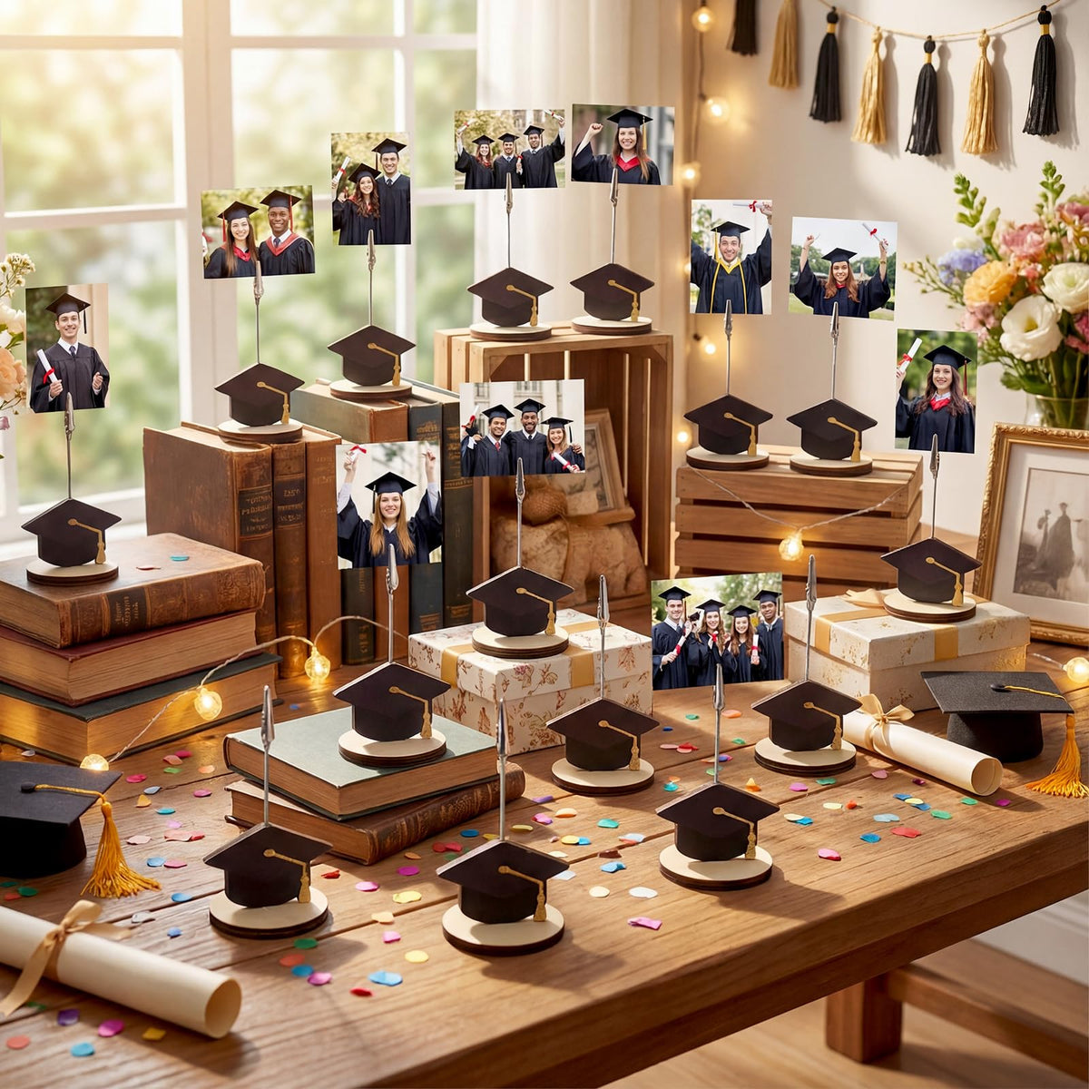 RattanView graduation centerpiece stand provides sturdy support at events
