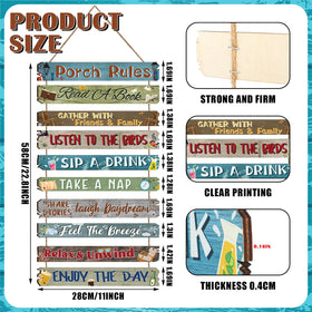 RattanView porch sign featuring drinks motif, perfect for casual outdoor entertaining.