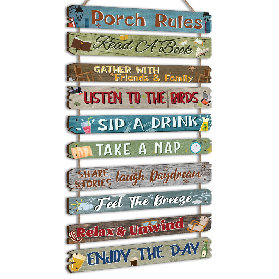RattanView porch sign with lounge-chair motif, inviting guests to relax on the porch.