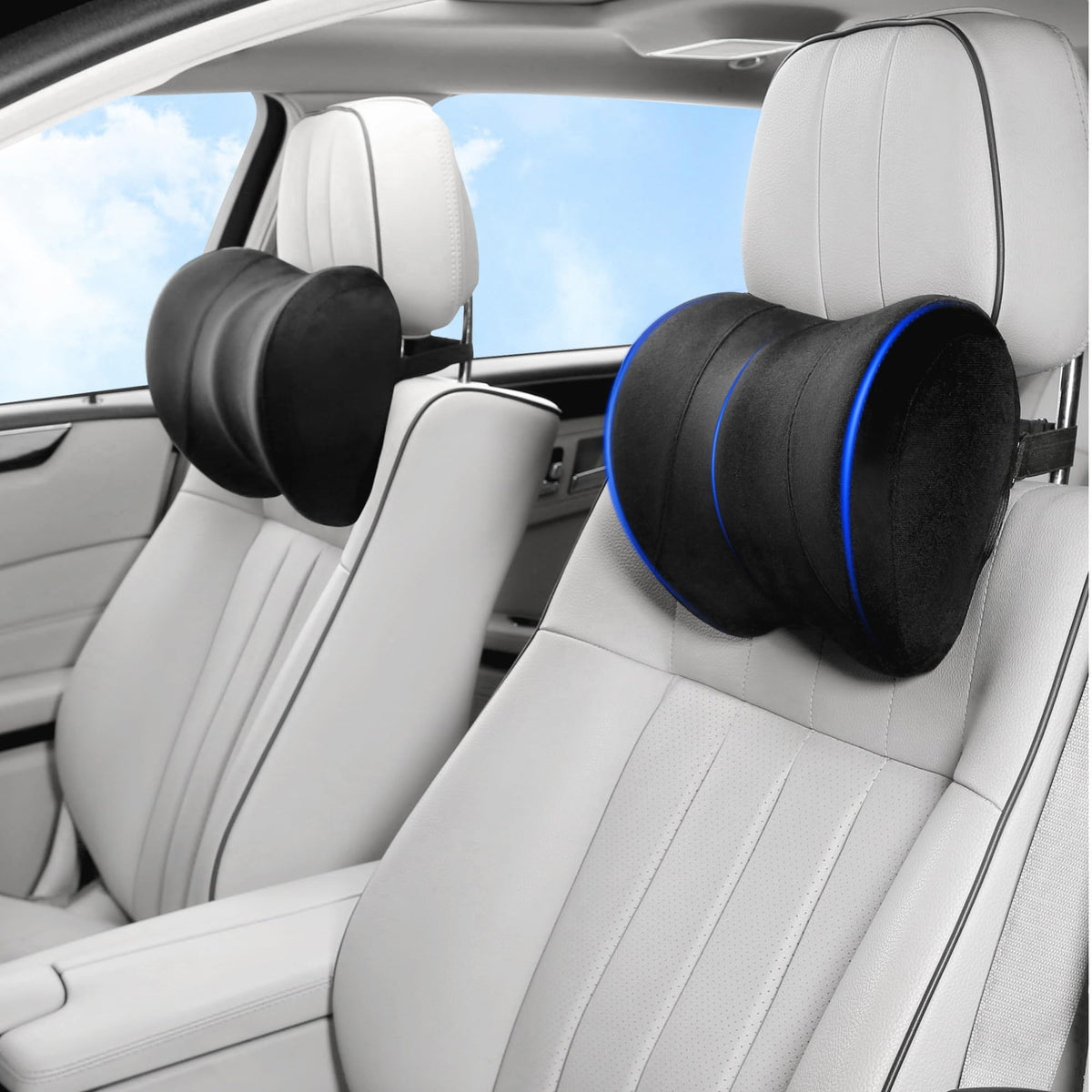 Raygis car neck pillow with ergonomic design for neck support