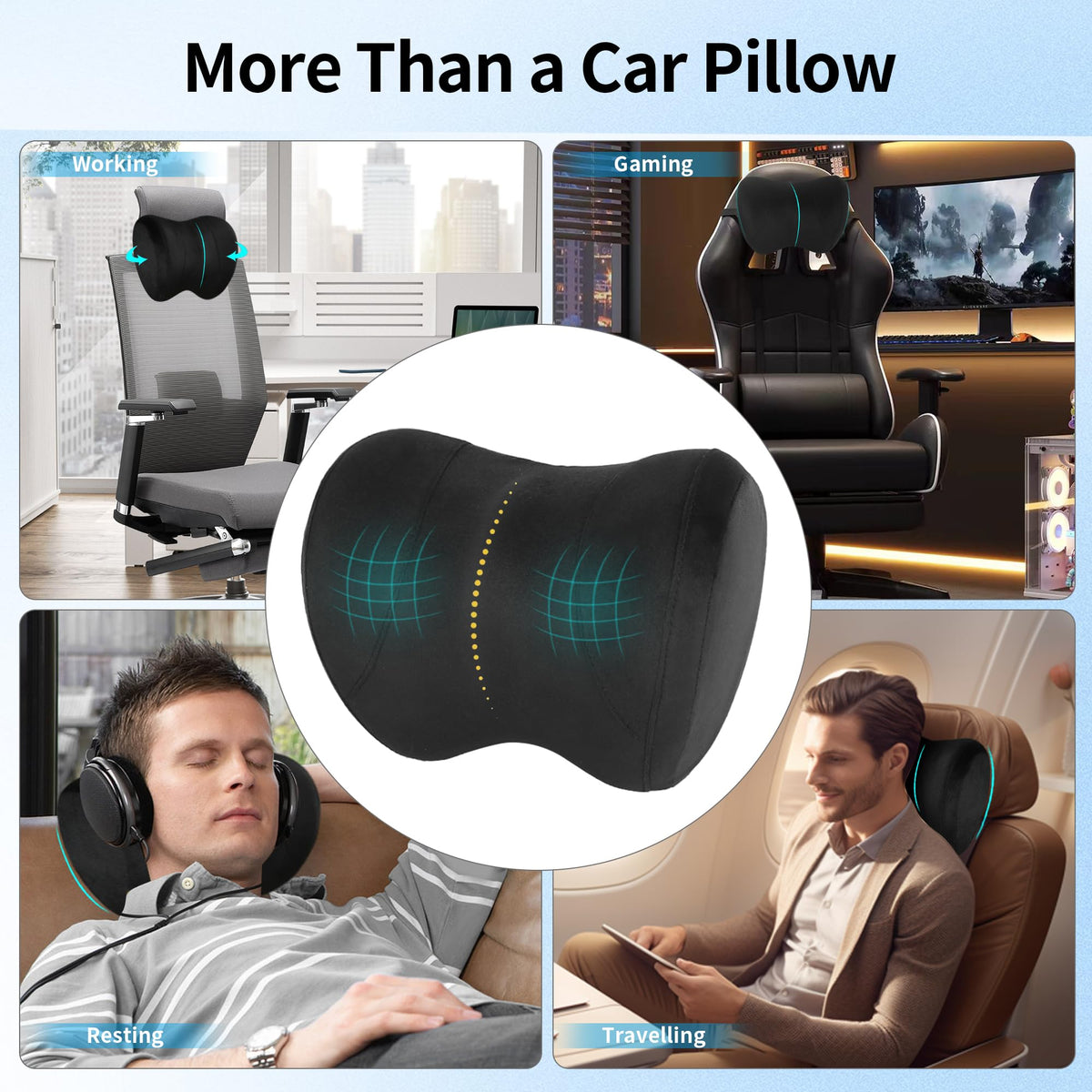 Raygis detachable straps prevent headrest slipping