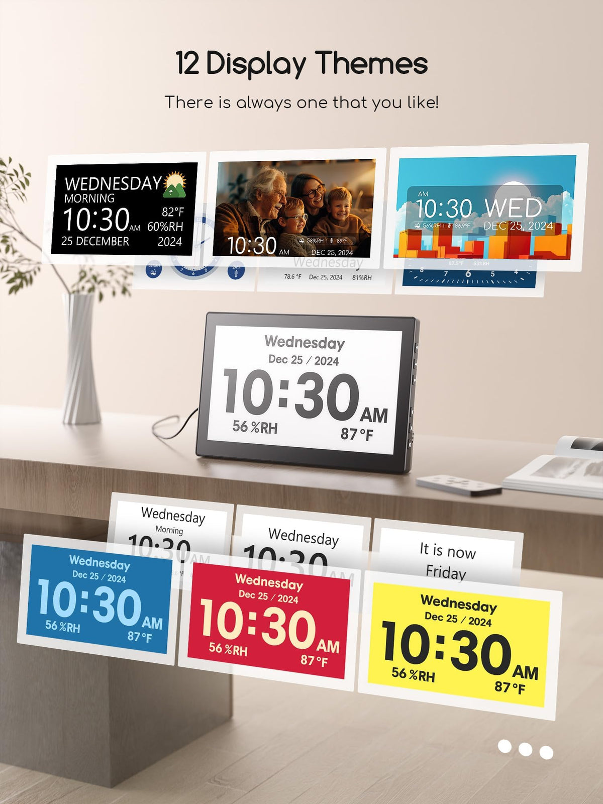 Raynic clock with 20 reminders for daily tasks
