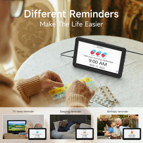 Raynic Date Clock panel displays alarms and reminders at a glance.