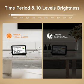 Raynic Date Clock fits on a desk or shelf with a clean profile.