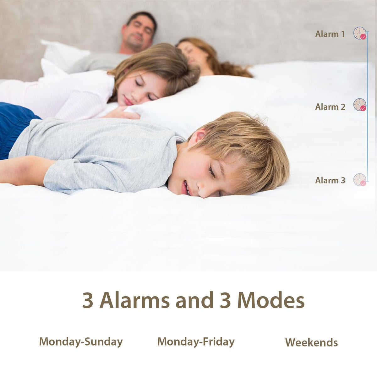 Raynic Day Clock bedside or office design adds practical decor.