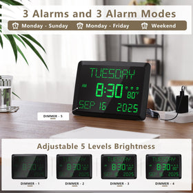 Raynic Day Clock displays date and day for daily planning.