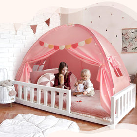 Razee skin-friendly fabric tent keeps kids comfortable indoors.
