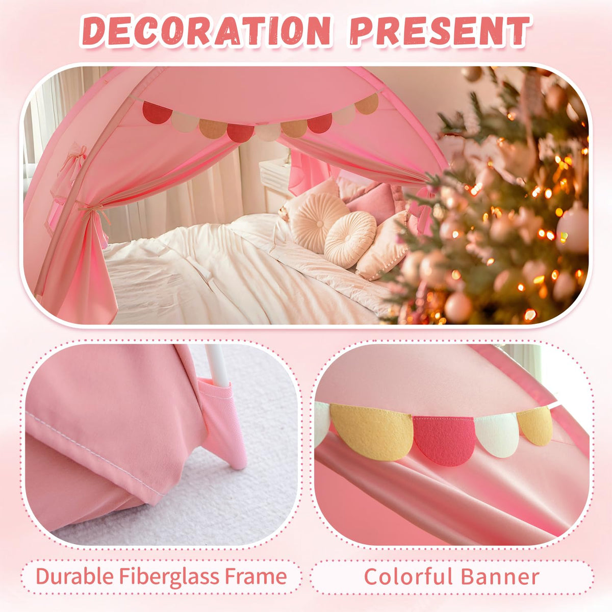 Razee under-bunk bed tent creates a snug playhouse below.