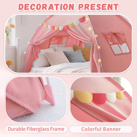 Razee bed tent with fiberglass poles for durable indoor use