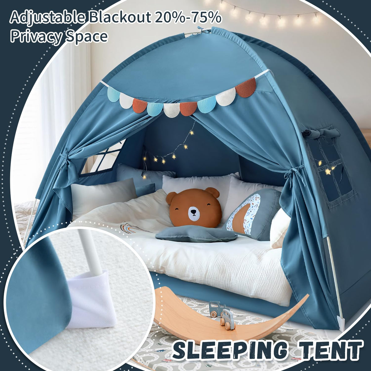 Razee twin bed tent easy assembly without tools.