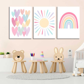 RCJARTI easy-hanging-nursery-art enables quick, clean decorating