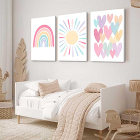 RCJARTI pastel-rainbow-art-prints brighten walls and spark curiosity in kids