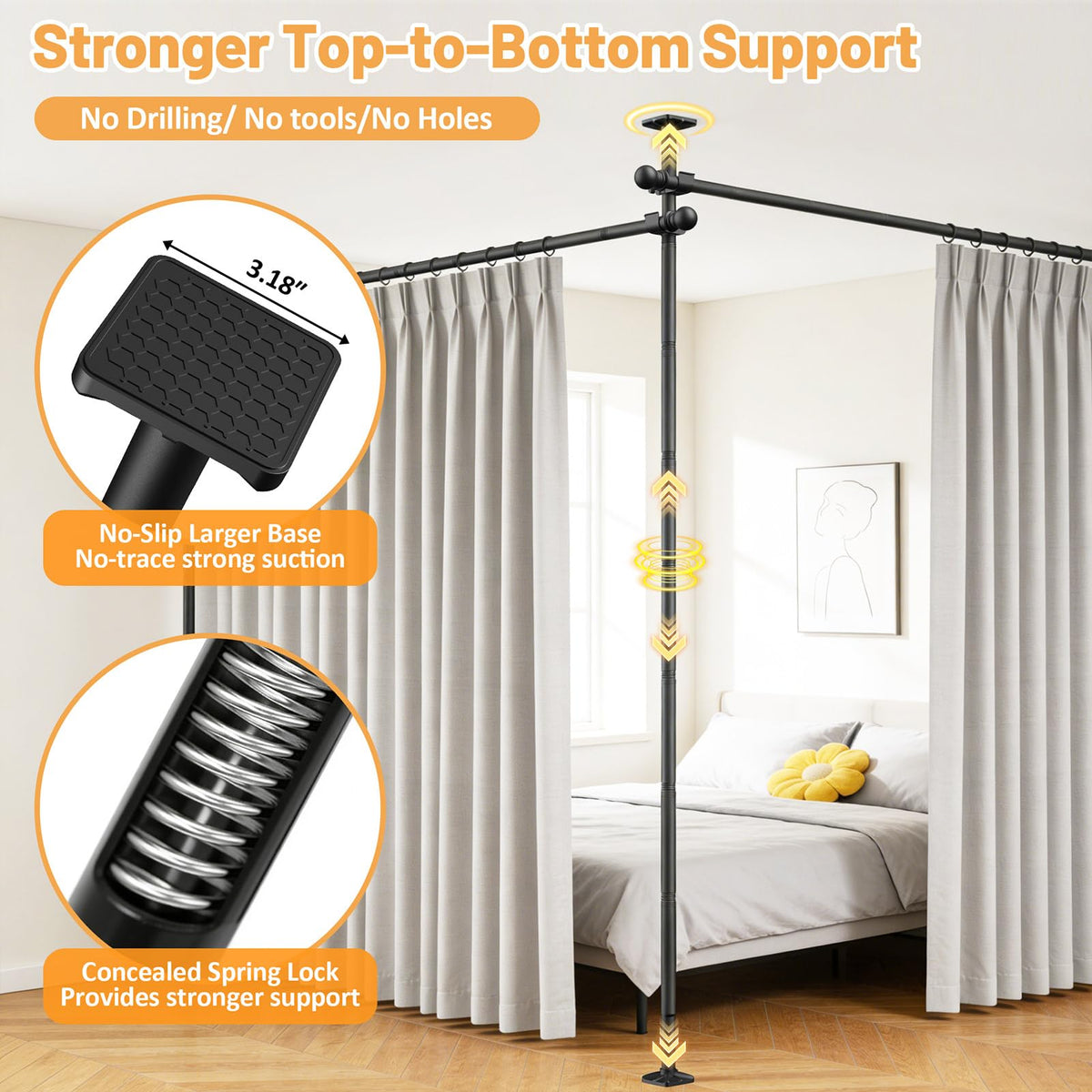 Rdiorry easy-install no-drilling solution ideal for renters