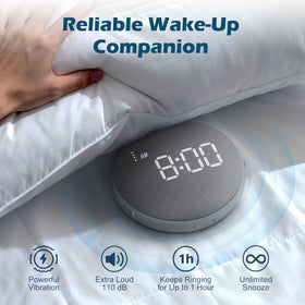 REACHER bed shaker alarm clock delivers strong wake-ups for heavy sleepers.
