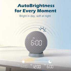 REACHER compact portable alarm clock ready for daily use or trips.