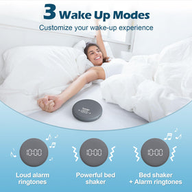 REACHER three wake-up modes offer vibration, sound, or both.