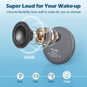 REACHER travel-friendly alarm clock fits in bags and dorms.
