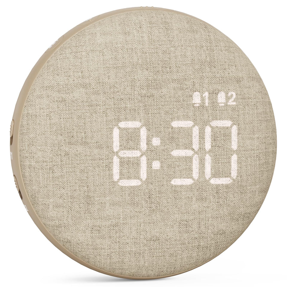 REACHER travel vibrating alarm clock under pillow for silent wake-ups in shared rooms.