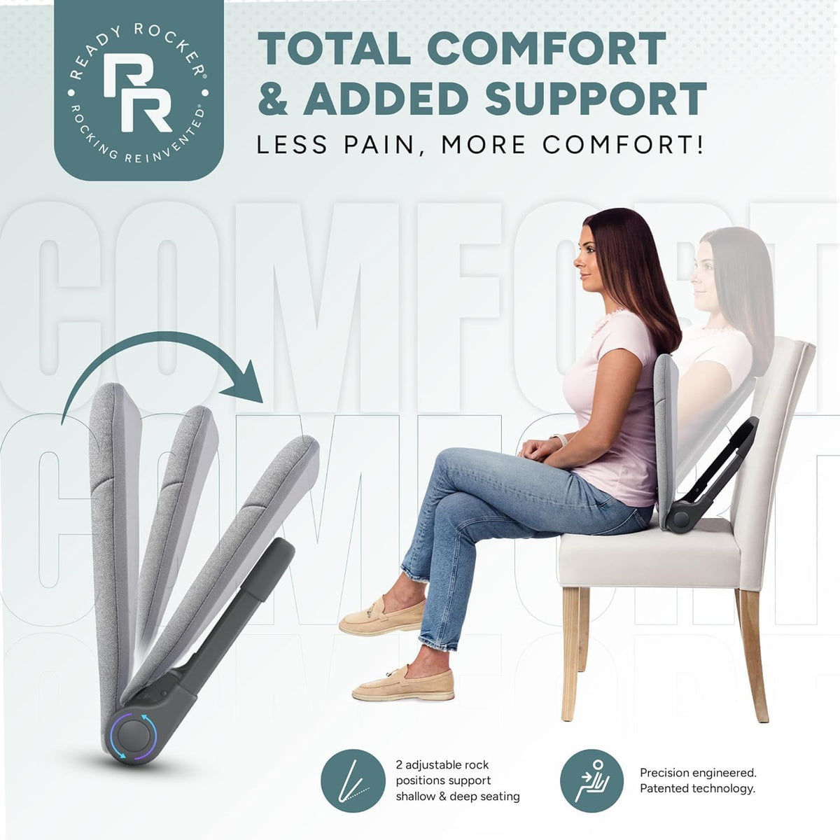 READY ROCKER Ultra on a desk setup enhances comfort during work.