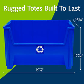 ReadySpace office bin in blue, ideal for organized recycling in workspaces.