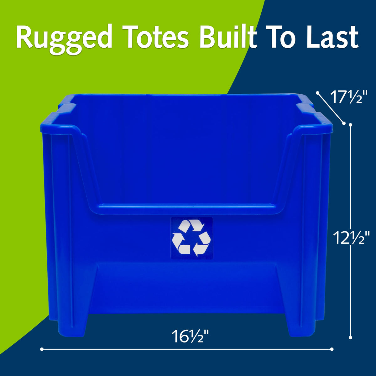 ReadySpace professional-grade plastic construction supports heavy recyclables reliably.