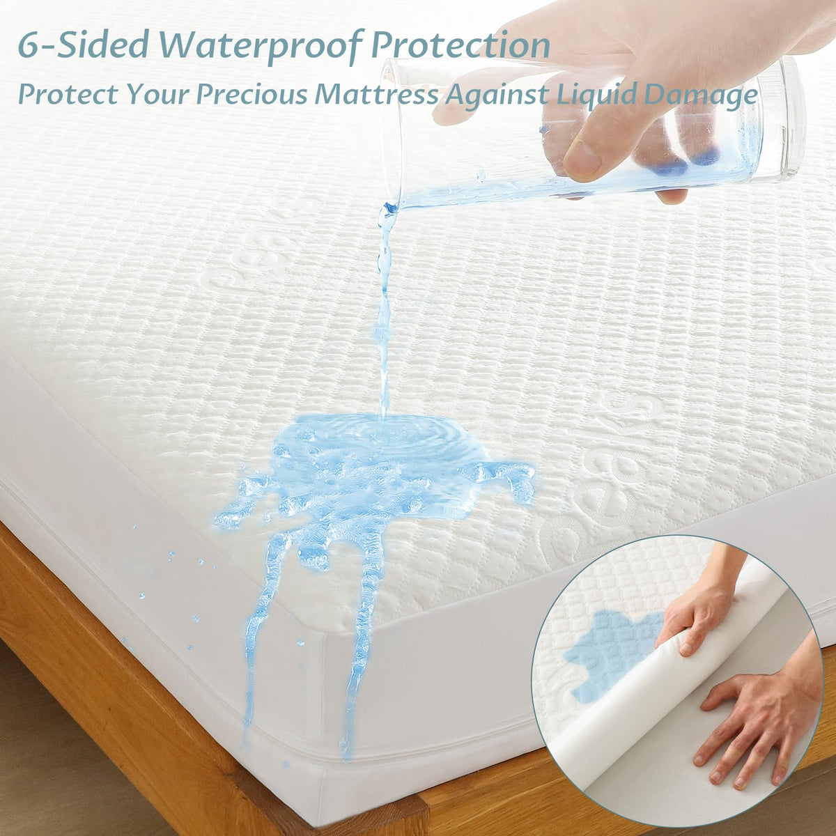 Reaks protector side depth view showing 10-12 inches of coverage